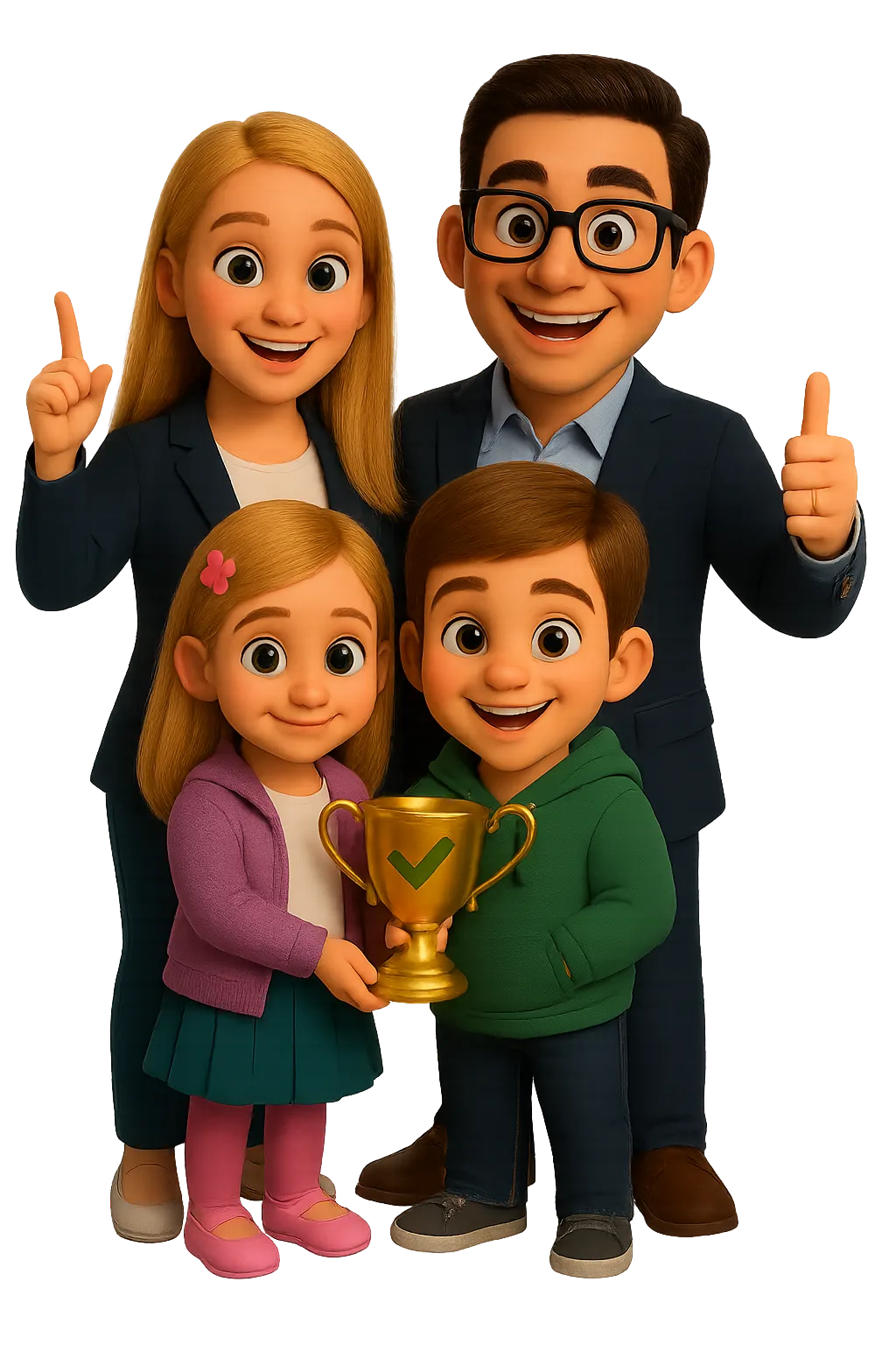 משפחה שמחה משתמשת ב-Questie